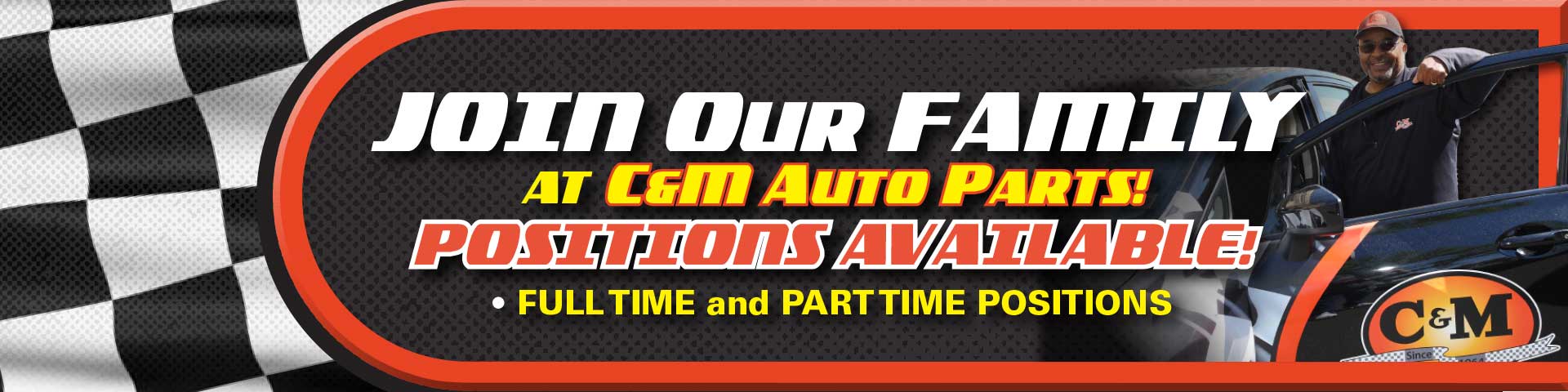 Three C&M Auto Parts associates fulfilling delivery orders, loading deliveries and answering customer telephone calls.